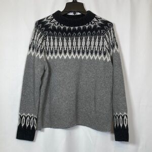 Vineyard Vines Luxury Cashmere Tonal Fair Isle Crew Sweater Ski Chic Cozy Sz M